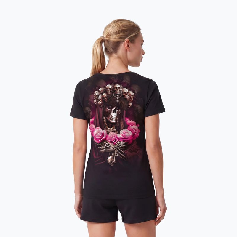 Футболка жіноча Pitbull Santa Muerte black/pink 3
