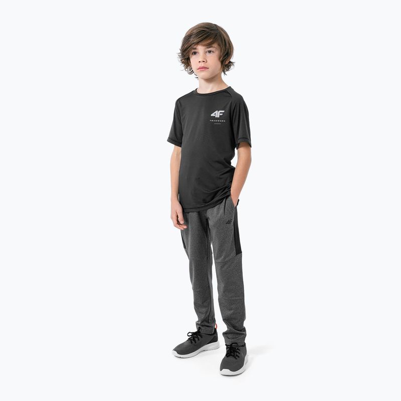 Штани дитячі 4F JSPMTR001 dark grey melange 2