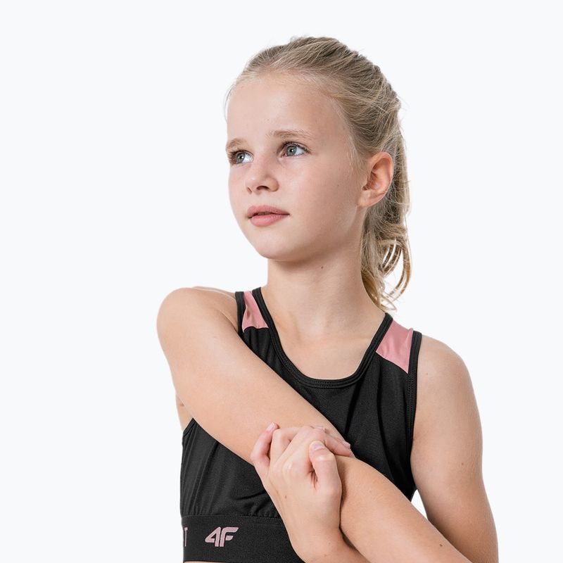 Топ тренувальний дитячий 4F JTOPD001 deep black