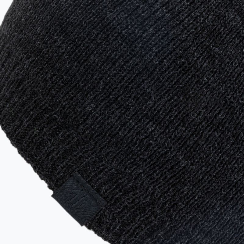 Шапка зимова чоловіча 4F CAM002 dark grey melange 3