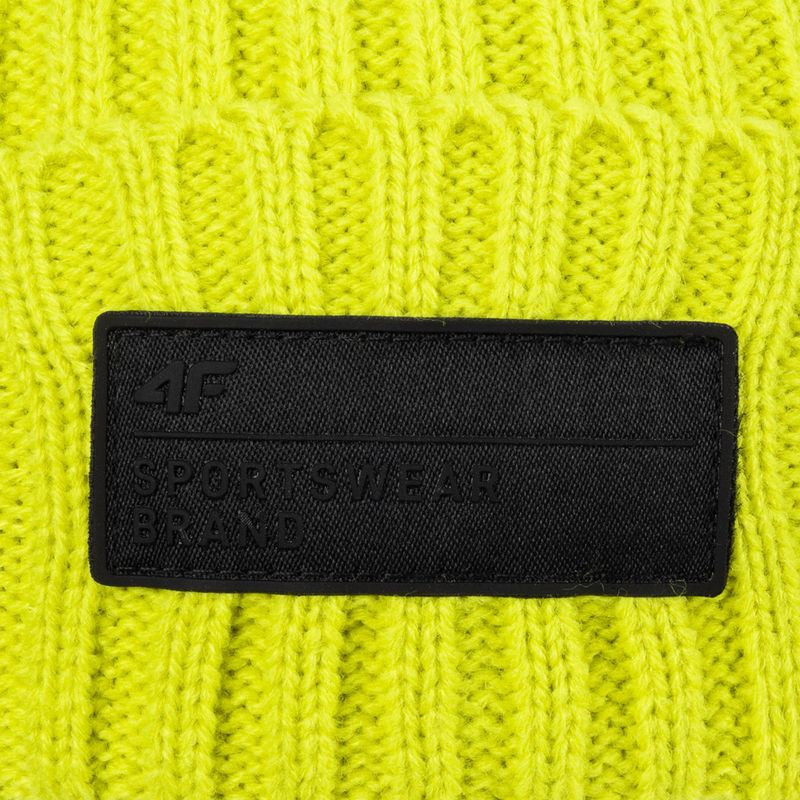 Шапка зимова чоловіча 4F CAM013 canary green neon 4