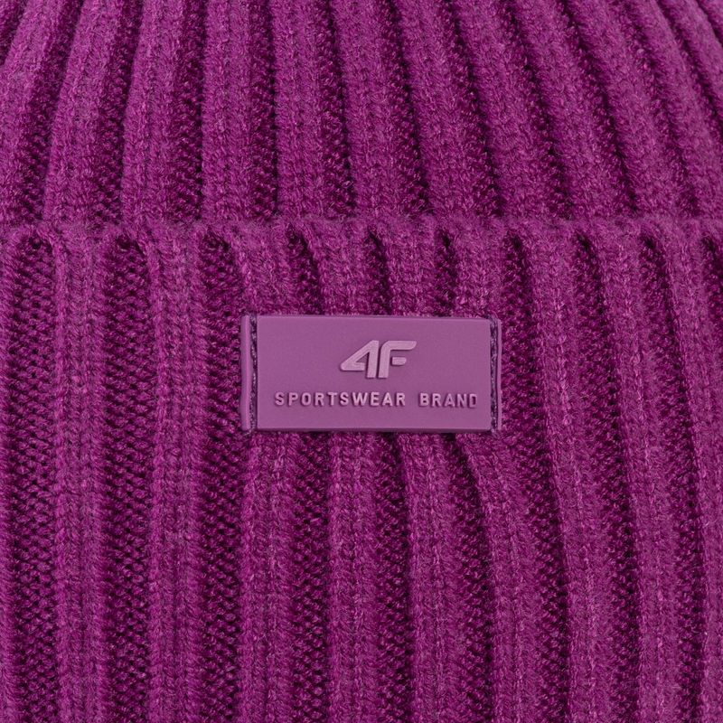 Шапка зимова жіноча 4F CAD004 dark pink 4
