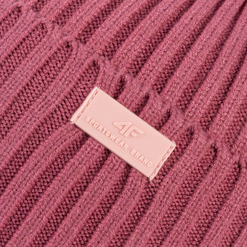 Шапка зимова жіноча 4F CAD004 pink 4