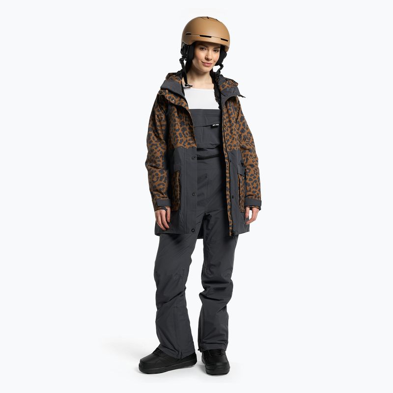 Куртка сноубордична жіноча 4F KUDS002 brown allover 2