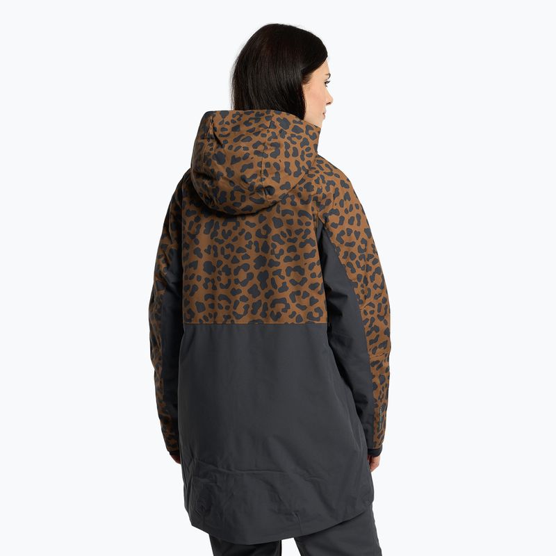 Куртка сноубордична жіноча 4F KUDS002 brown allover 3