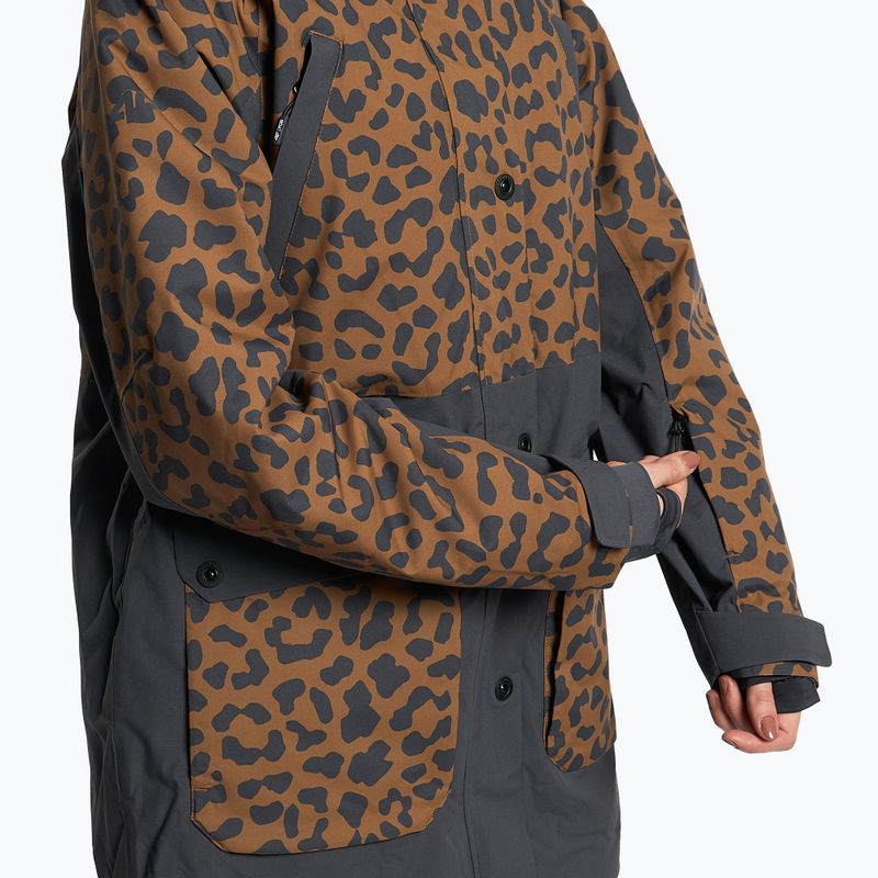 Куртка сноубордична жіноча 4F KUDS002 brown allover 5