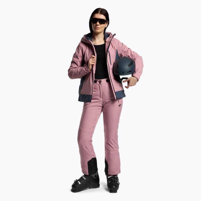 Штани лижні жіночі 4F SPDN002 dark pink 2