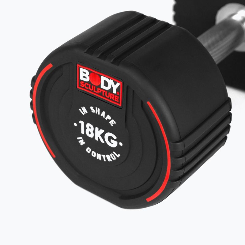 Гантеля гумова Body Sculpture TPU BW 133 18 kg black 5