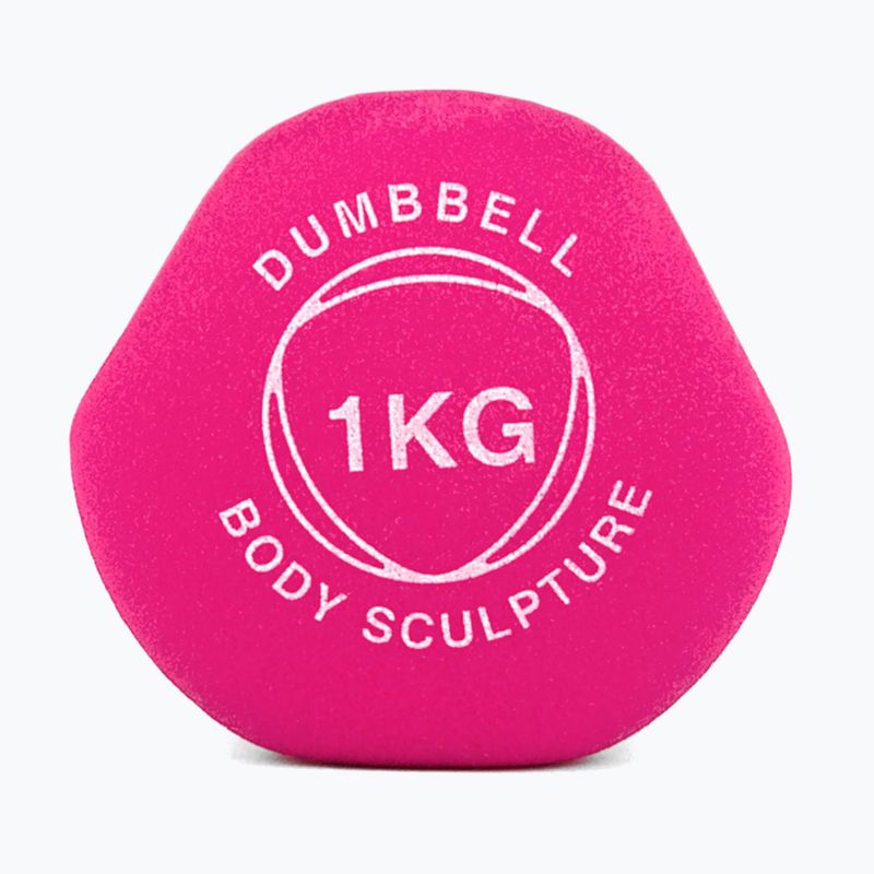 Гантеля гумова Body Sculpture BW 513 z PVC 1 kg pink 4