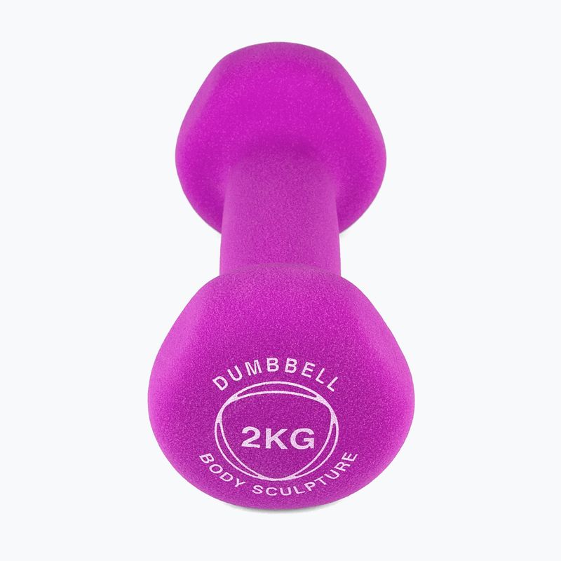Гантеля гумова Body Sculpture BW 513 z PVC 2 kg purple 3