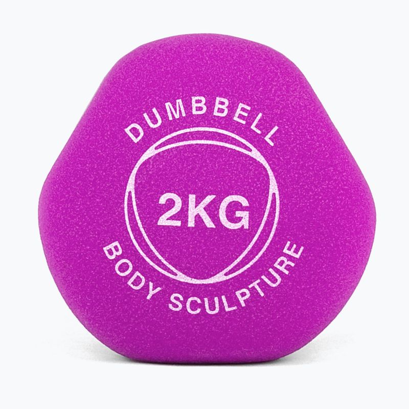 Гантеля гумова Body Sculpture BW 513 z PVC 2 kg purple 4