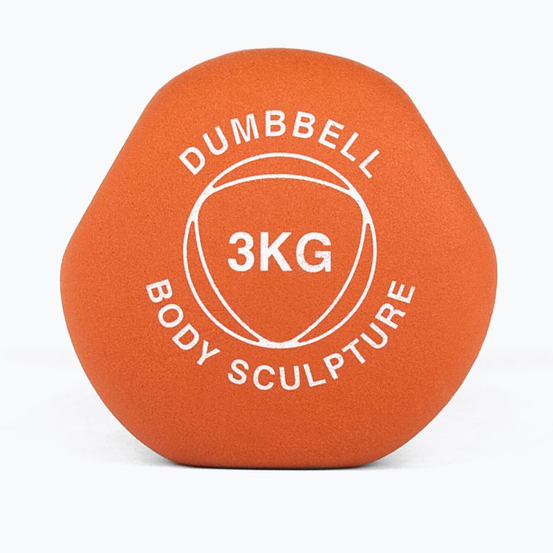 Гантеля гумова Body Sculpture BW 513 z PVC 3 kg orange 4