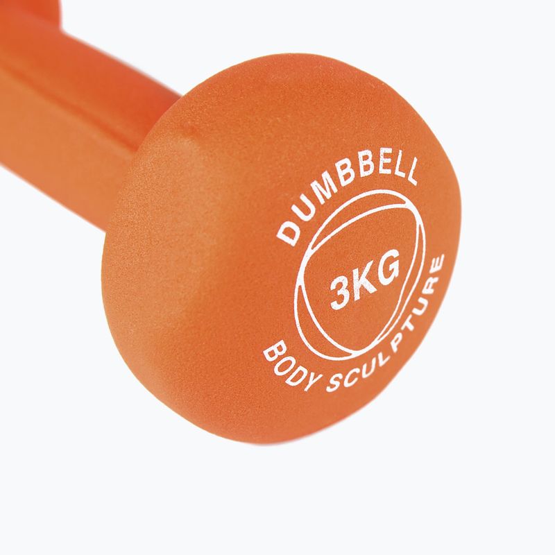 Гантеля гумова Body Sculpture BW 513 z PVC 3 kg orange 5