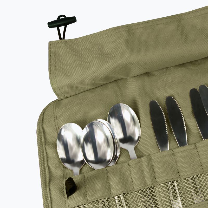 Набір столових приборів OFFLANDER Camping Cutlery Set with Case green 5