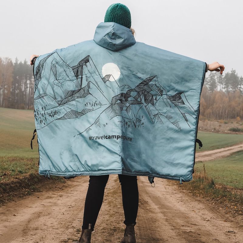 Пончо OFFLANDER OFF_CACC важке з підігрівом синє 5