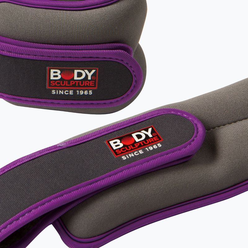 Обтяжувачі для зап'ясть Body Sculpture Bb 2700U 2 x 0,5 kg grey/purple 3
