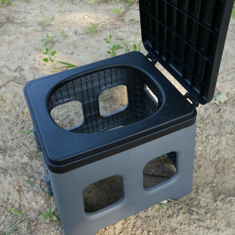 Туалет туристичний OFFLANDER Portable Folding Camping Toilet black 3