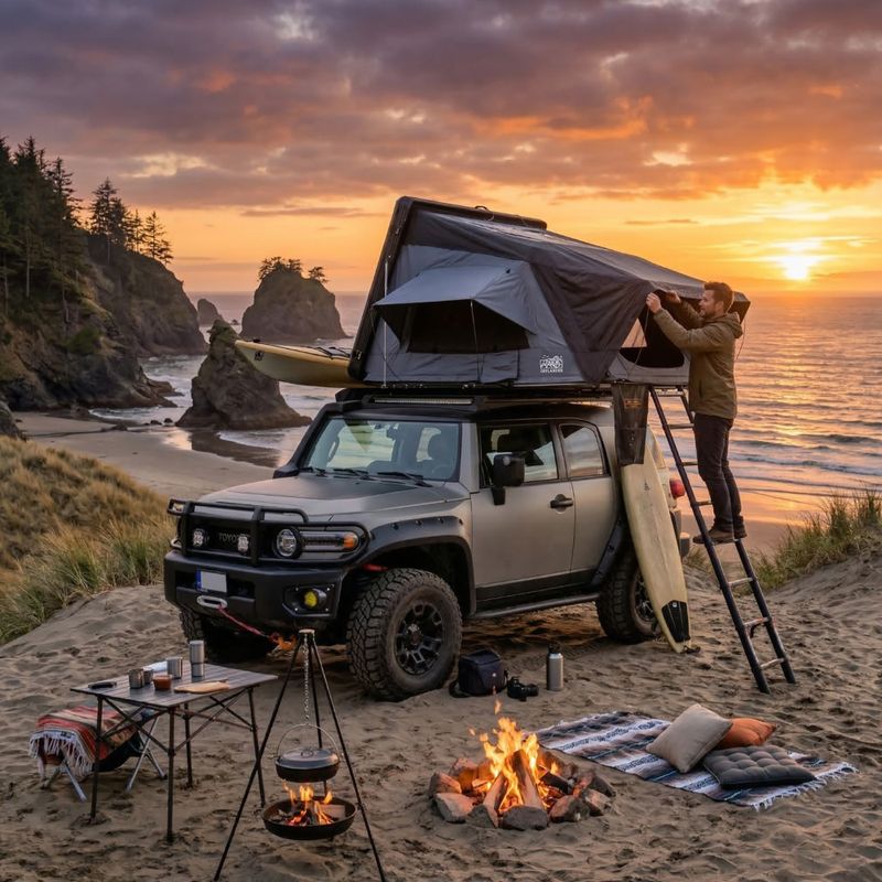 Намет даховий двомісний OFFLANDER Fold Y 150 black 9