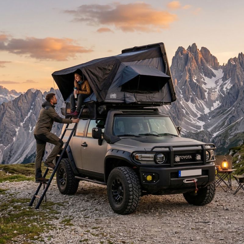 Намет даховий двомісний OFFLANDER Fold Y 150 black 10