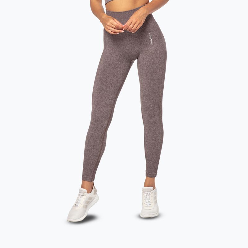 Легінси для тренувань жіночі Carpatree Allure Seamless brown melange (pepper corn)