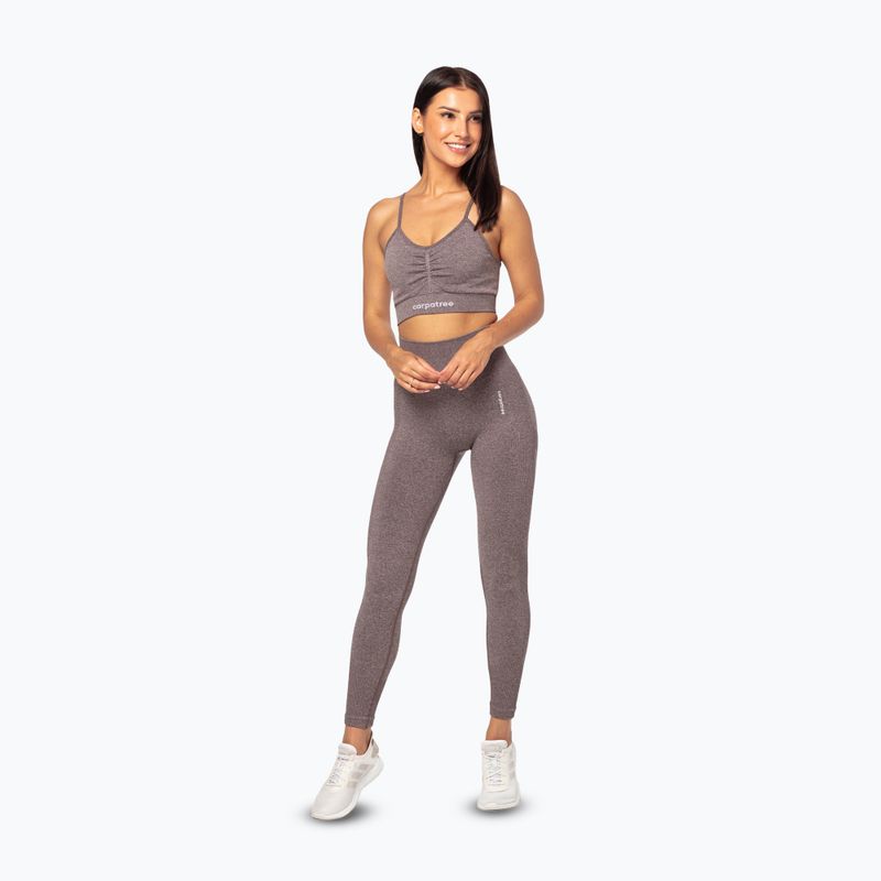 Легінси для тренувань жіночі Carpatree Allure Seamless brown melange (pepper corn) 2