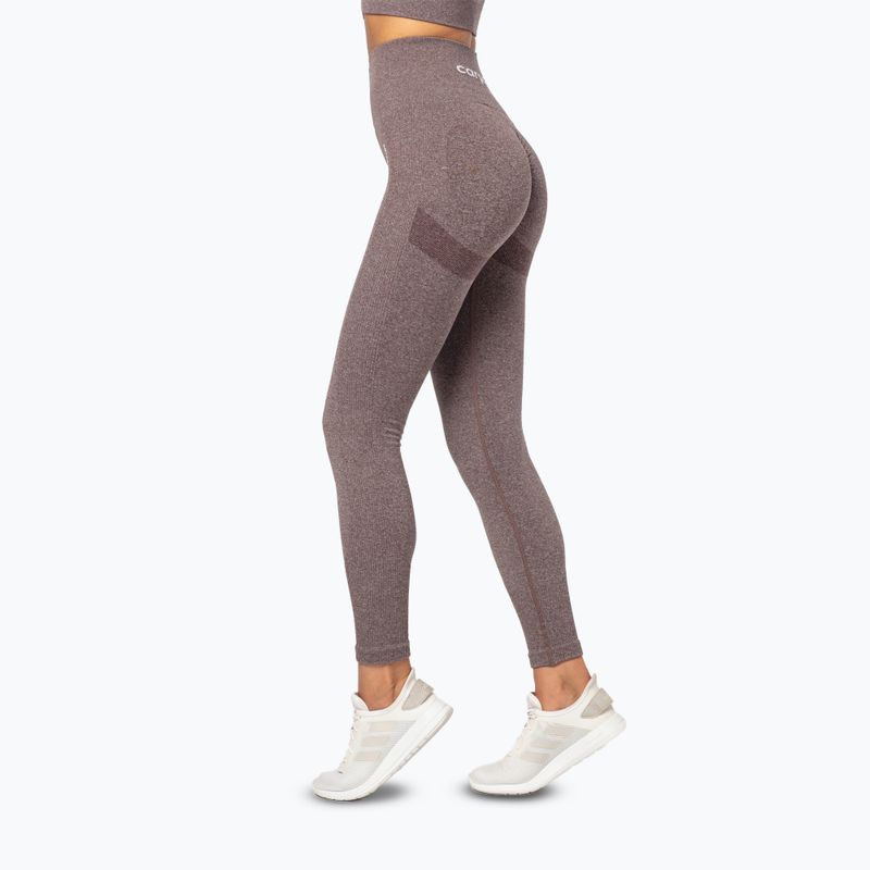 Легінси для тренувань жіночі Carpatree Allure Seamless brown melange (pepper corn) 4