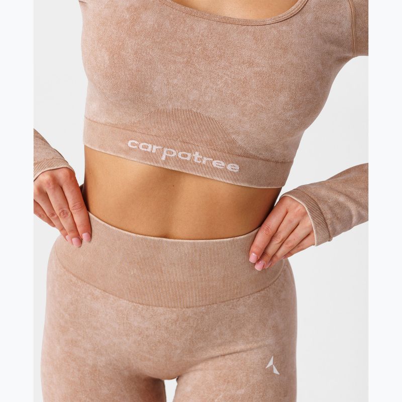 Лонгслів для тренувань жіночий Carpatree Yasmine Seamless beige stone wash 4