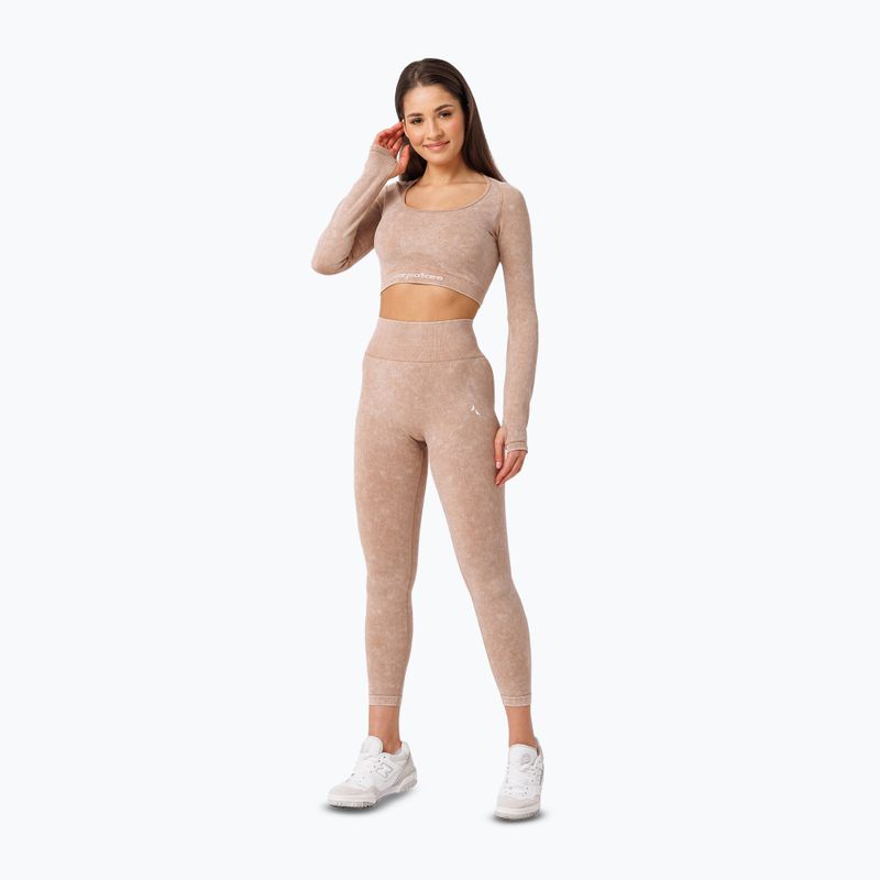 Легінси для тренувань жіночі Carpatree Yasmine Seamless beige stone wash 2