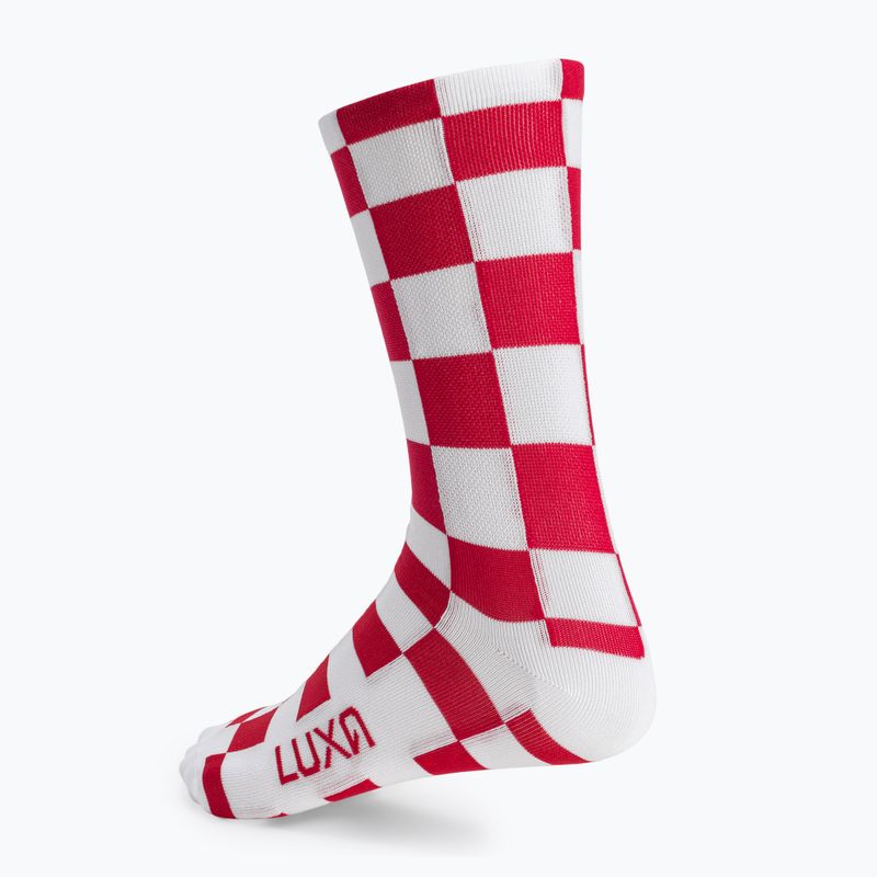 Велошкарпетки Luxa Squares біло-червоні LUAMSSQRS 3