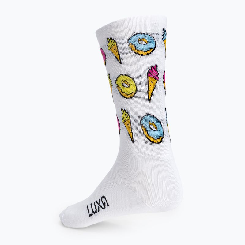 Велошкарпетки Luxa Donuts білі LUAMSDS 3