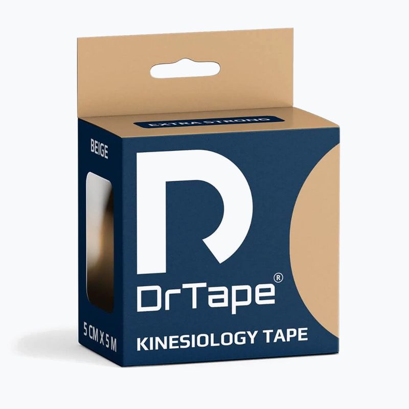 Тейп для кінезіотерапії DrTape Kinesiology Tape бежевий 4