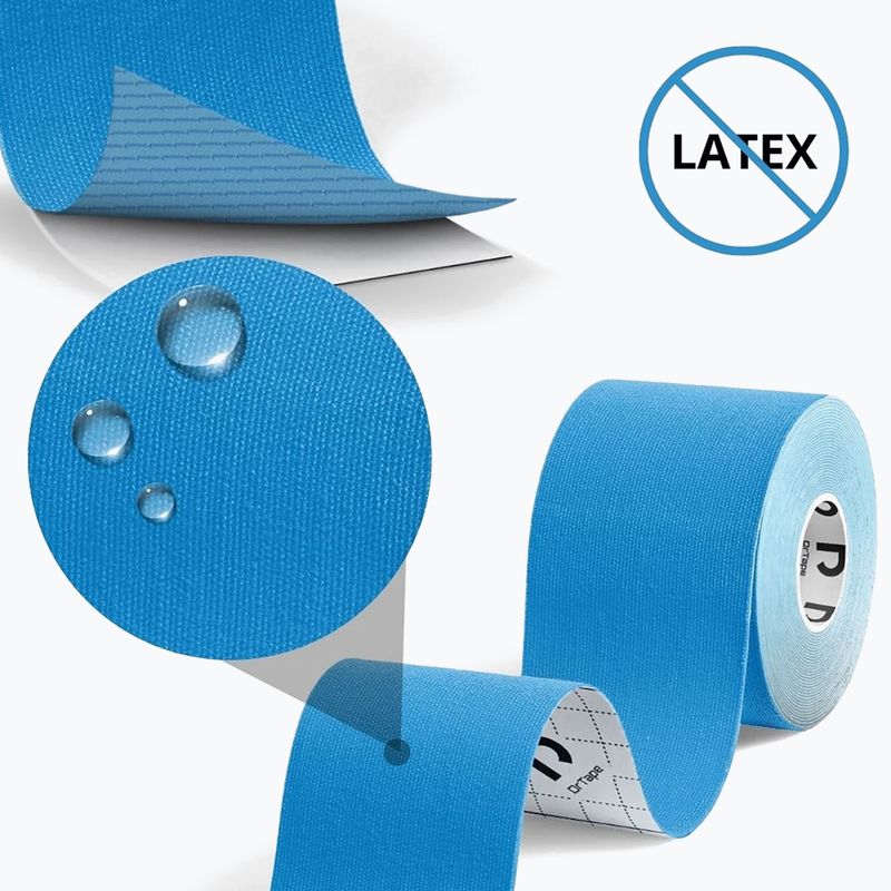 Стрічка для кінезіотейпування DrTape Kinesiology Tape blue 3