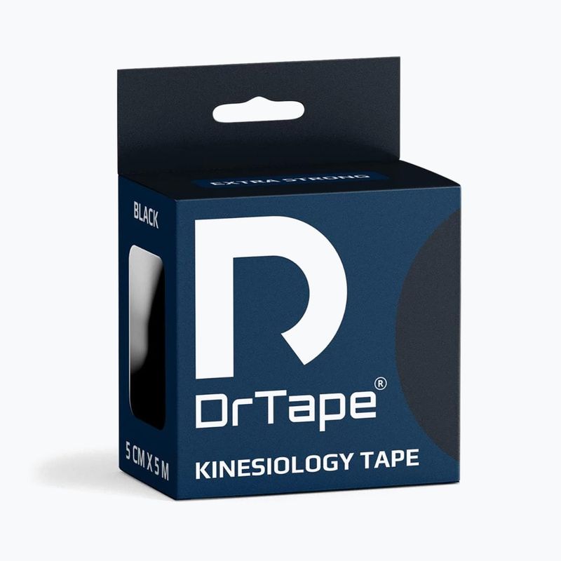 Тейп для кінезіотерапії DrTape Kinesiology Tape чорний 4