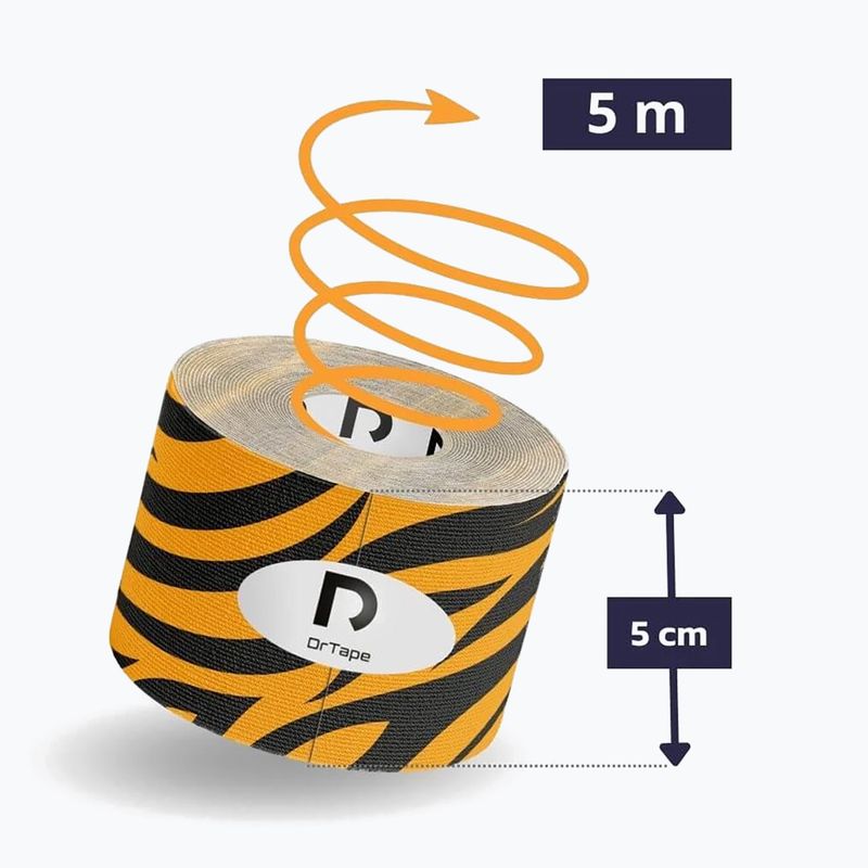 Стрічка для кінезіотейпування DrTape Kinesiology Tape tiger 2