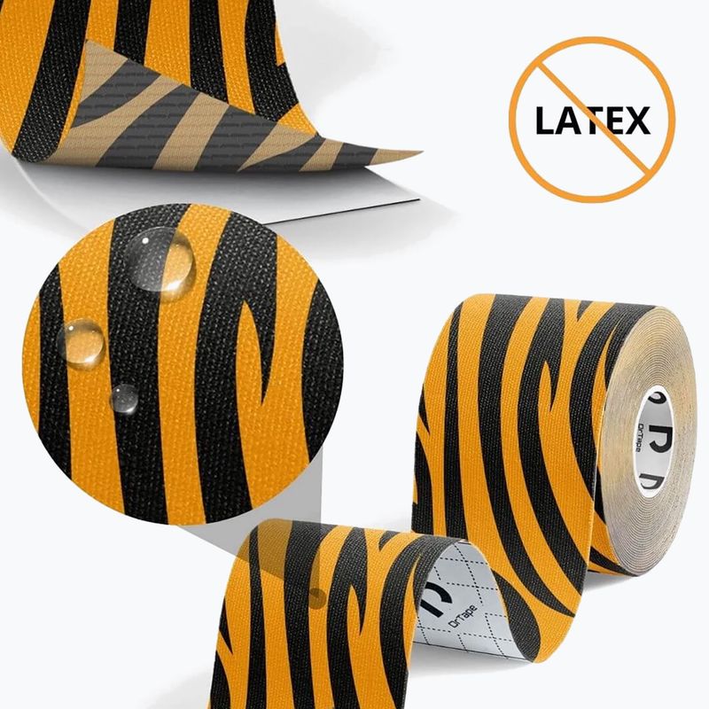 Стрічка для кінезіотейпування DrTape Kinesiology Tape tiger 3