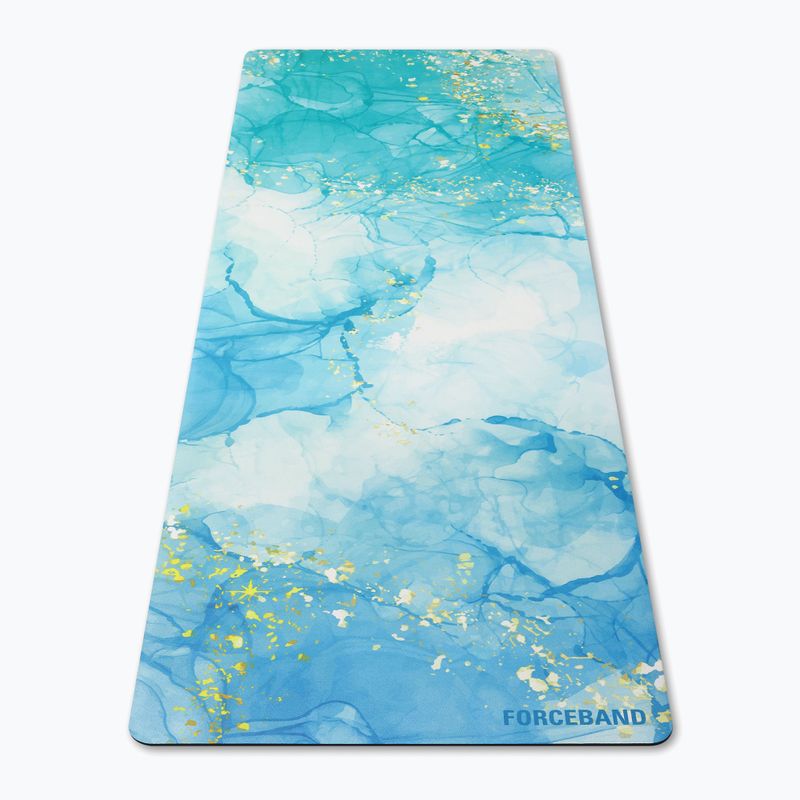 Килимок для йоги/фітнесу FORCEBAND Gold Blue 4 мм blue/gold 2