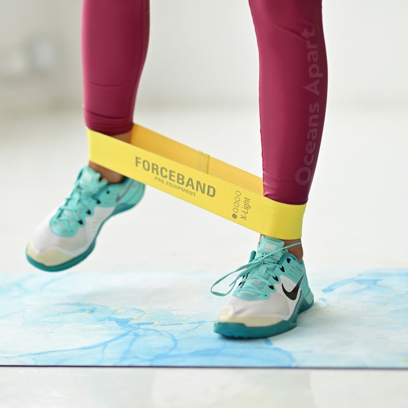 Килимок для йоги/фітнесу FORCEBAND Gold Blue 4 мм blue/gold 5