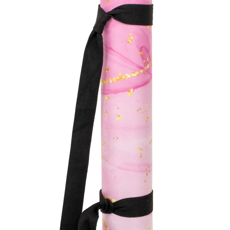 Килимок для йоги/фітнесу FORCEBAND Gold Pink 4 мм pink/gold 3