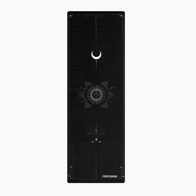 Килимок для йоги/фітнесу FORCEBAND Moon 4 мм black