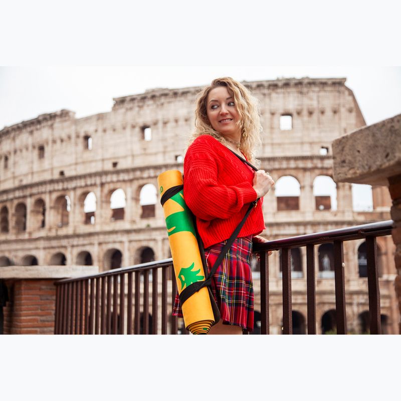 Килимок для йоги/фітнесу FORCEBAND Energy Yellow 4 мм green/yellow 4