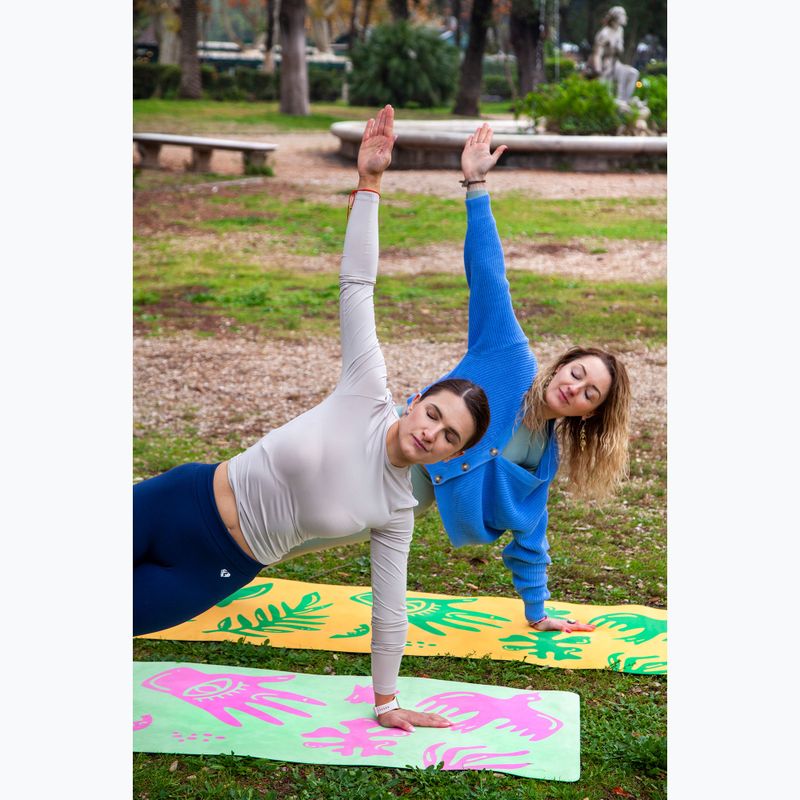 Килимок для йоги/фітнесу FORCEBAND Energy Yellow 4 мм green/yellow 5