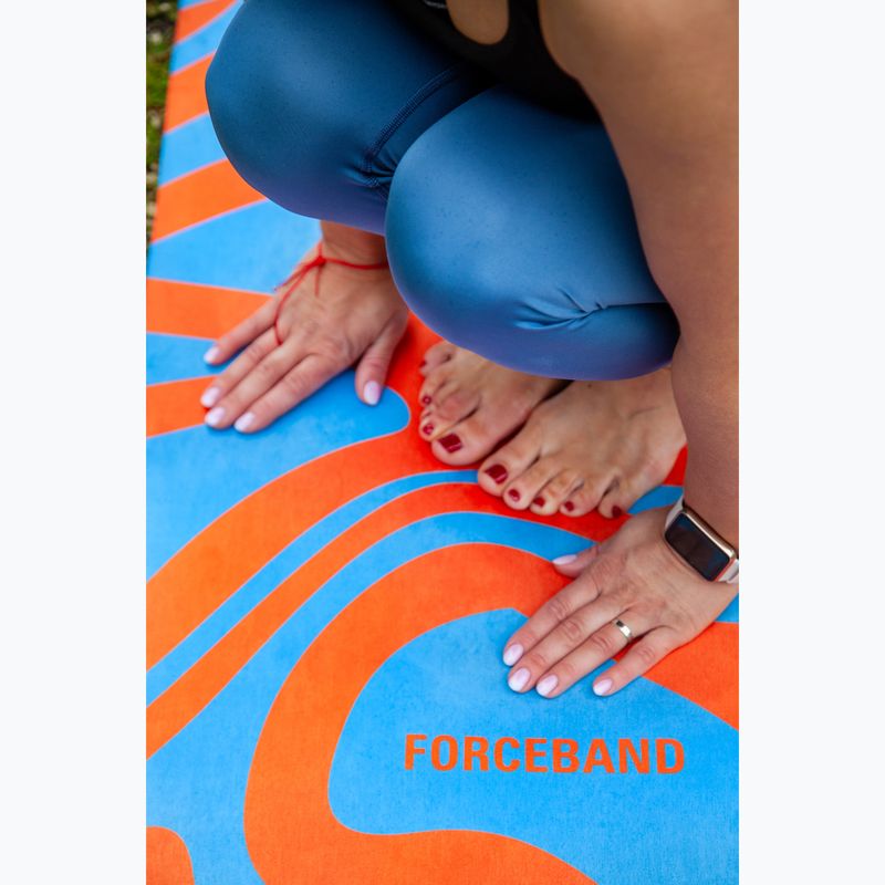 Килимок для йоги/фітнесу FORCEBAND Abstract Orange 4 мм orange/blue 5