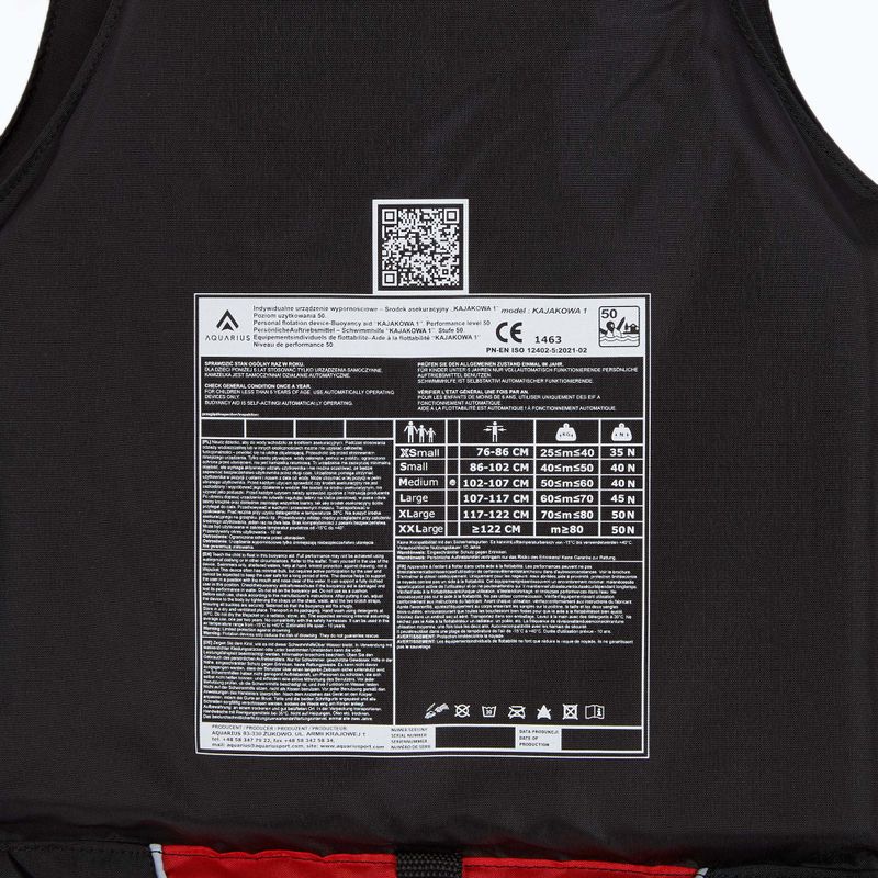 Жилет страхувальний Aquarius червоний 6