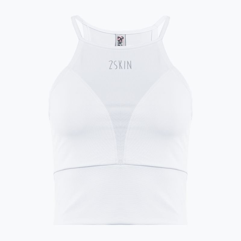 Топ тренувальний жіночий 2skin Crop Top White