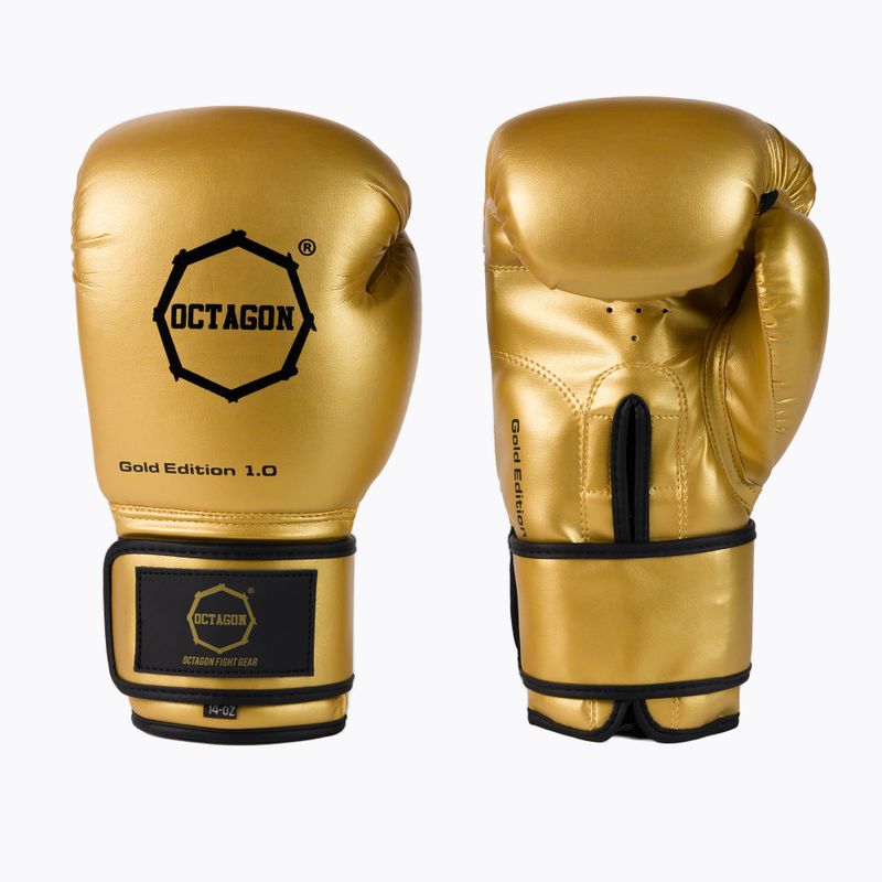 Рукавиці боксерські Octagon Gold Edition 1.0 золоті 3