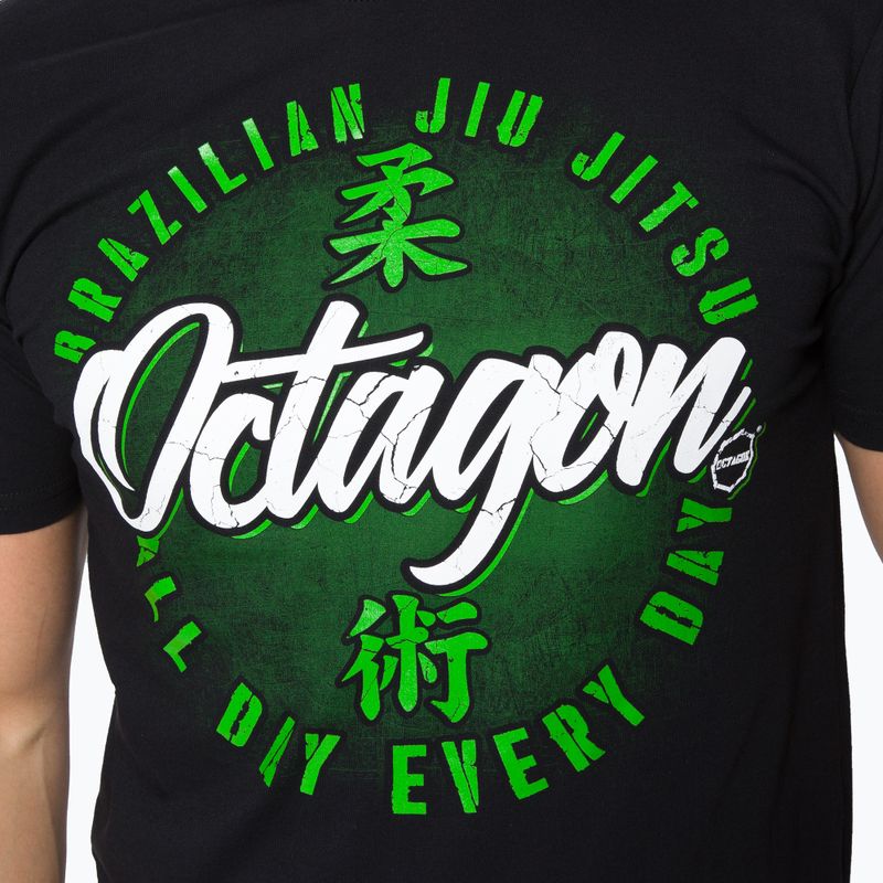 Футболка чоловіча Octagon Brazilian Jiu Jitsu чорна 4