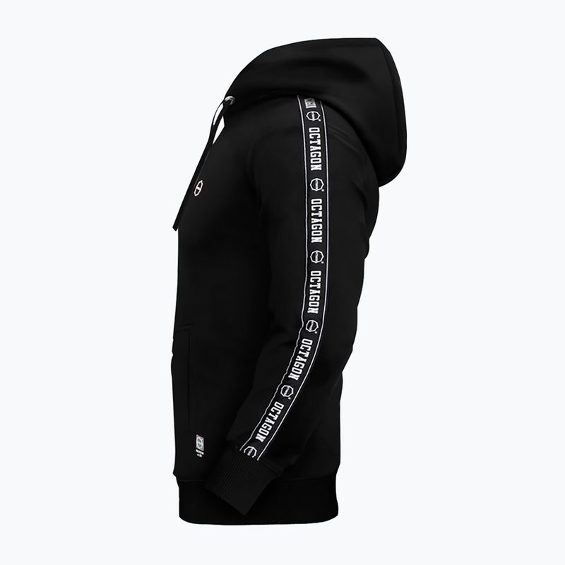 Кофта з капюшоном чоловіча Octagon Stripe чорна 2