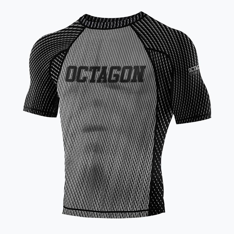 Рашгард чоловічий Octagon Enspace короткий рукав сірий 5