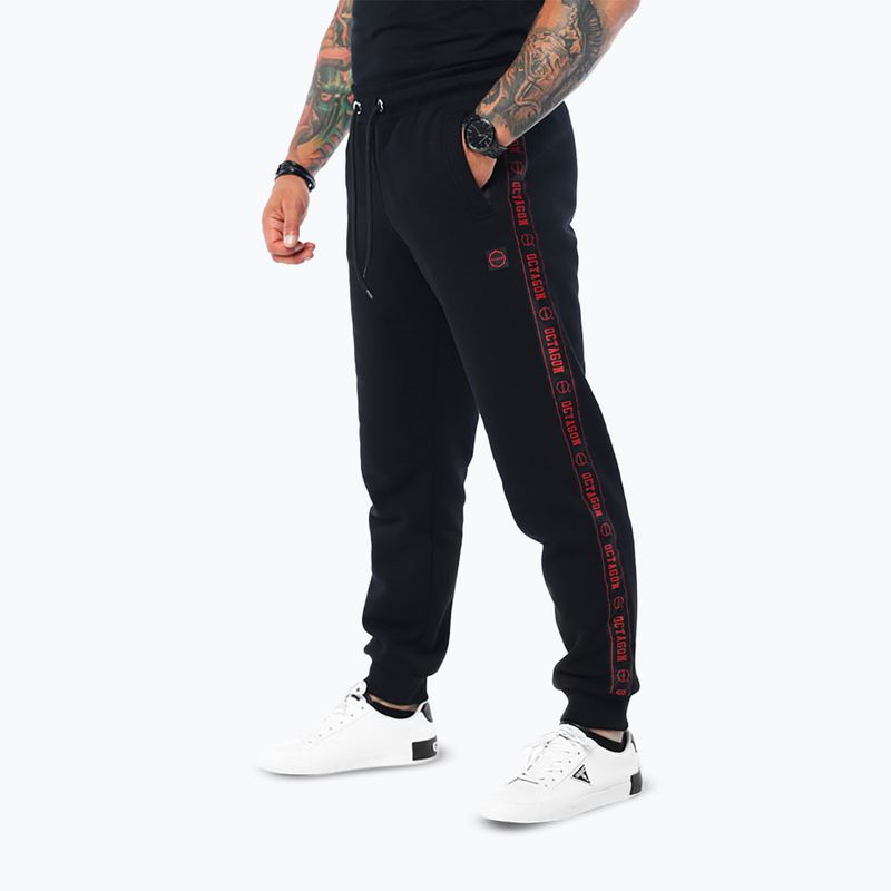 Штани чоловічі Octagon Stripe black/red 3