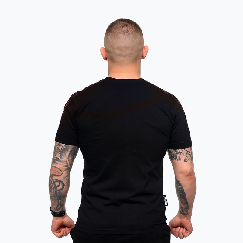 Футболка чоловіча Octagon Stripe black/red 2